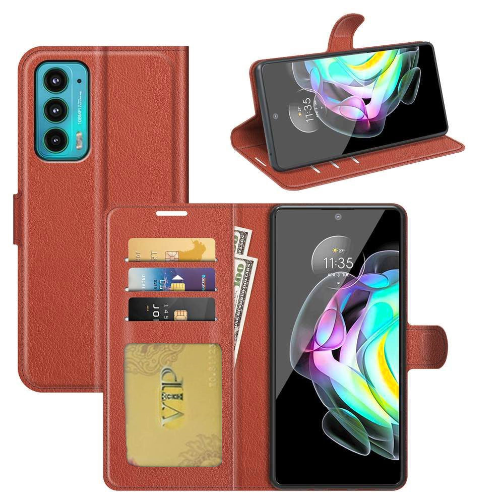 Leather Folio Wallet Case for Motorola Moto Edge (2021) Leather Folio Wallet Case for Motorola Moto Edge (2021)